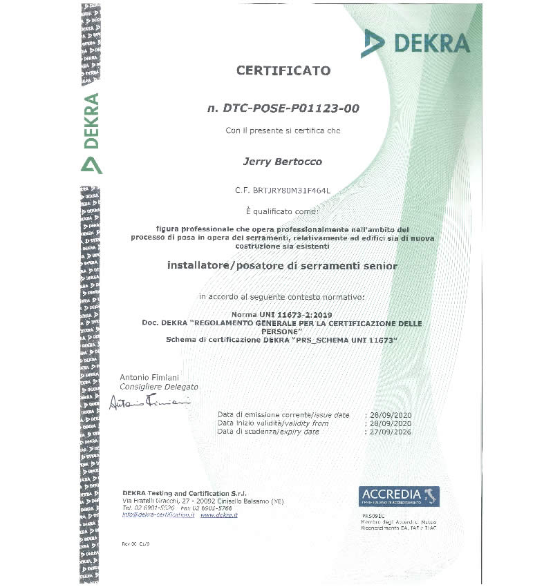 certificato-dekra-installatore-posatore-di-serramenti